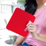 Square Hand Fan - Red Blank Square Hand Fan - Red Blank