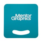 Square Hand Fan - Turquoise Screen Print Square Hand Fan - Turquoise Screen Print