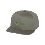 Yupoong 6007 Five Panel Flat Bill Cap - Gray Yupoong 6007 Five Panel Flat Bill Cap - Gray