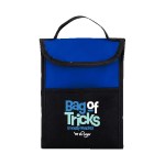 Back Bay Recycled Non Woven Lunch Cooler - Blue, Black Heat Transfer Back Bay Recycled Non Woven Lunch Cooler - Blue, Black Heat Transfer