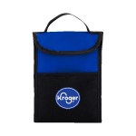 Back Bay Recycled Non Woven Lunch Cooler - Blue, Black Heat Transfer Back Bay Recycled Non Woven Lunch Cooler - Blue, Black Heat Transfer