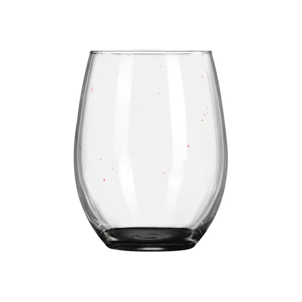 Wine O'Clock 9oz ARC Stemless Wine Glass C8832 with Color Bottom 1