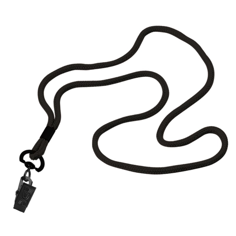1/8" Polyester Cord Lanyard with Bulldog Clip 1 1/8" Polyester Cord Lanyard with Bulldog Clip 1