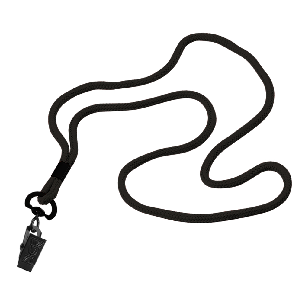 1/8" Polyester Cord Lanyard with Bulldog Clip 1 1/8" Polyester Cord Lanyard with Bulldog Clip 1