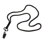1/8" Polyester Cord Lanyard with Bulldog Clip 2 1/8" Polyester Cord Lanyard with Bulldog Clip 2