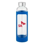 Tioga Glass Water Bottle 20 oz. - Blue Pad Print Tioga Glass Water Bottle 20 oz. - Blue Pad Print