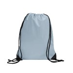 Centauri Recycled Black Trim Drawstring Bag - Gray Blank Centauri Recycled Black Trim Drawstring Bag - Gray Blank