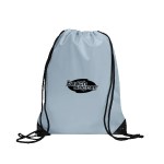 Centauri Recycled Black Trim Drawstring Bag - Gray Screen Print Centauri Recycled Black Trim Drawstring Bag - Gray Screen Print