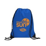 Centauri Recycled Black Trim Drawstring Bag - Blue Screen Print Centauri Recycled Black Trim Drawstring Bag - Blue Screen Print