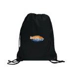 Centauri Recycled Black Trim Drawstring Bag - Black Heat Transfer Centauri Recycled Black Trim Drawstring Bag - Black Heat Transfer