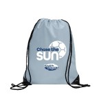 Centauri Recycled Black Trim Drawstring Bag - Gray Heat Transfer Centauri Recycled Black Trim Drawstring Bag - Gray Heat Transfer