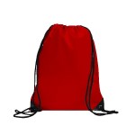 Centauri Recycled Black Trim Drawstring Bag - Red Blank Centauri Recycled Black Trim Drawstring Bag - Red Blank