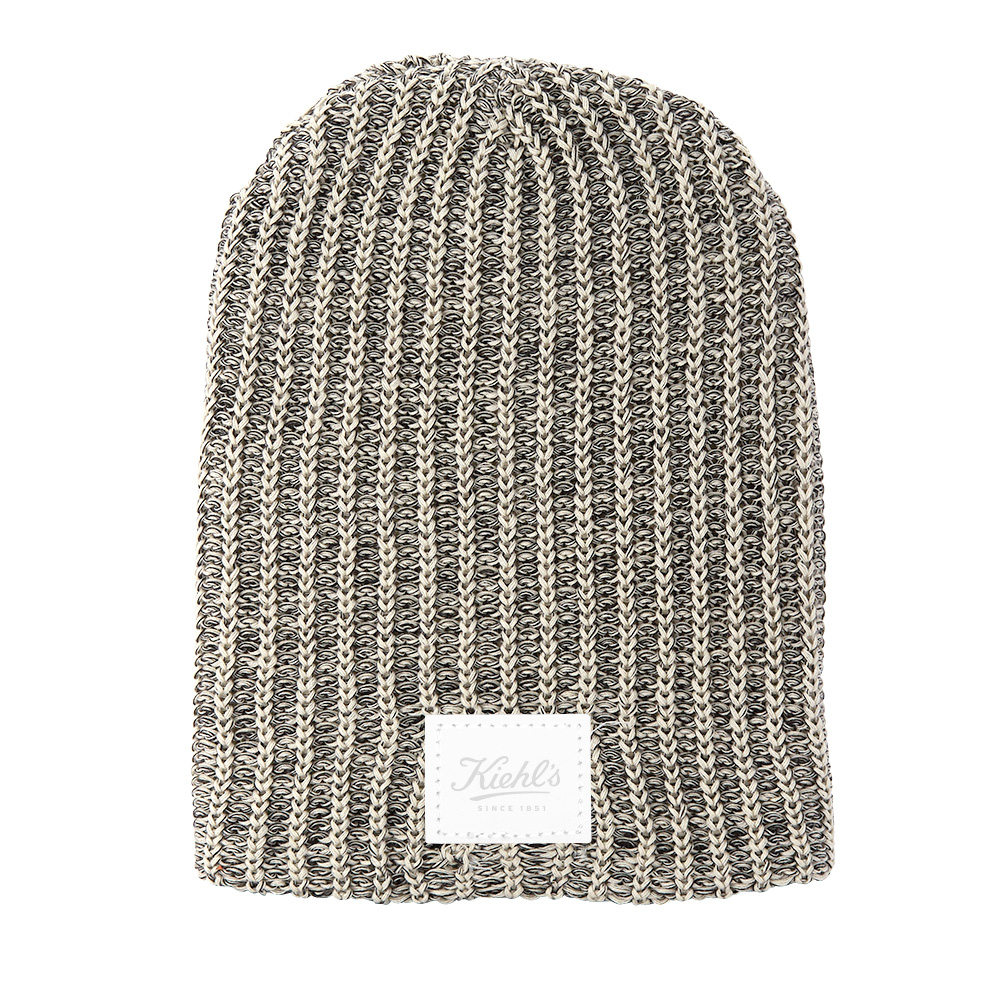 Haberdasher Knit Beanie with Leather Patch 1