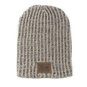 Haberdasher Knit Beanie with Leather Patch 1 Haberdasher Knit Beanie with Leather Patch 1