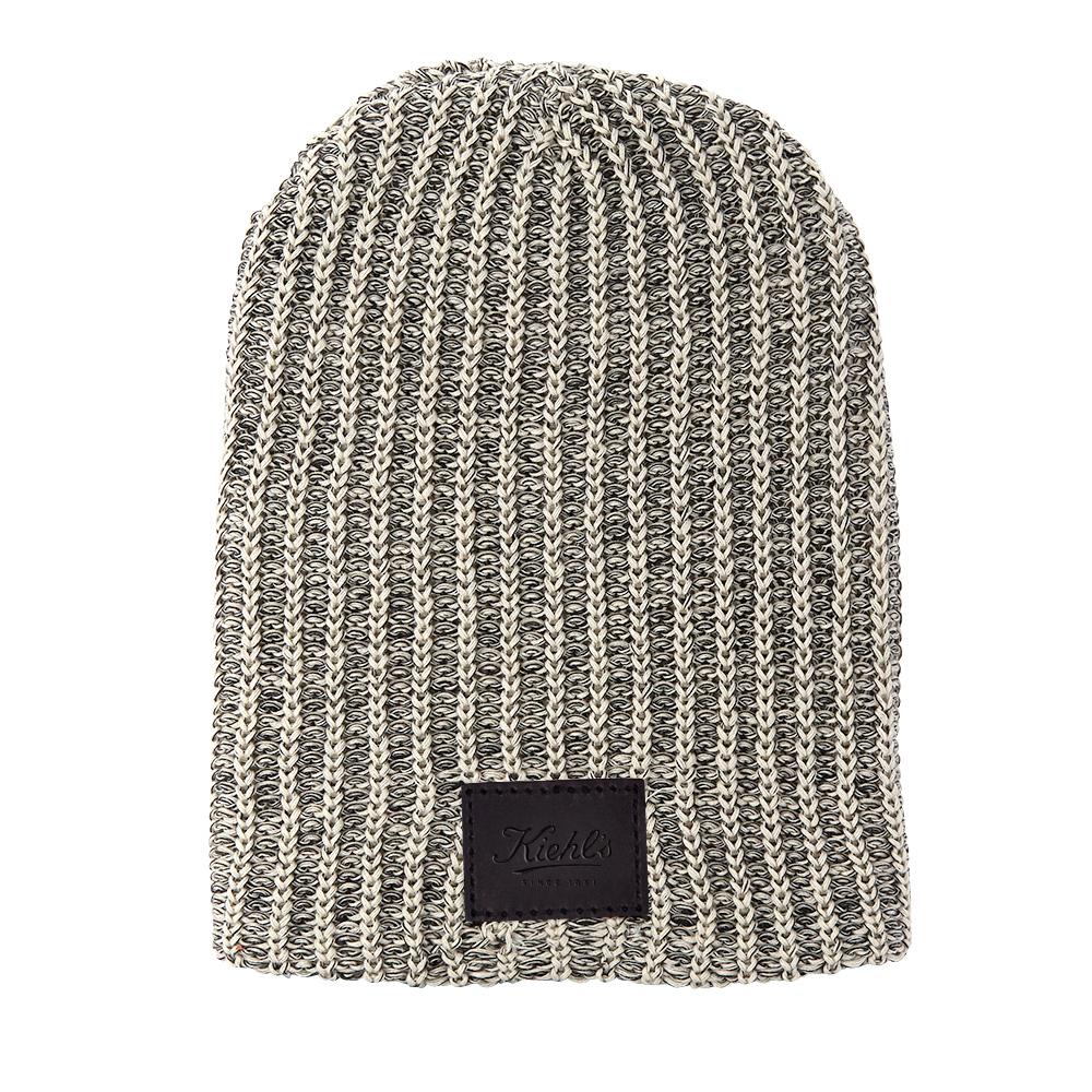 Haberdasher Knit Beanie with Leather Patch 1
