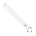 Strickland Dye-Sublimated Felt Wrist Keychain w/ Metal Split Ring - Country Red Blank Strickland Dye-Sublimated Felt Wrist Keychain w/ Metal Split Ring - Country Red Blank
