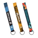 Strickland Dye-Sublimated Felt Wrist Keychain w/ Metal Split Ring - Turquoise Blank Strickland Dye-Sublimated Felt Wrist Keychain w/ Metal Split Ring - Turquoise Blank