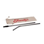 Hoover Stainless Steel Straw Set - Silver Tone Screen Print Hoover Stainless Steel Straw Set - Silver Tone Screen Print