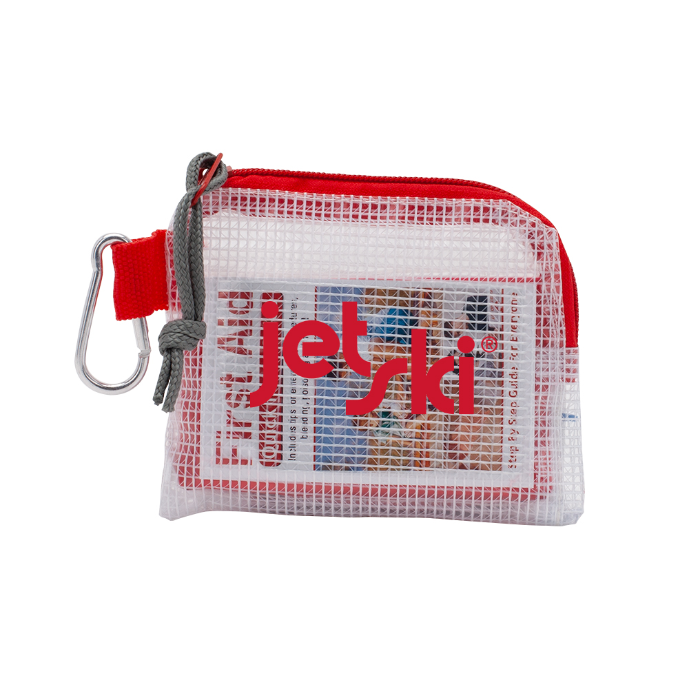 Outdoor Safety & First Aid Kit in a Zippered Clear Nylon Bag 1