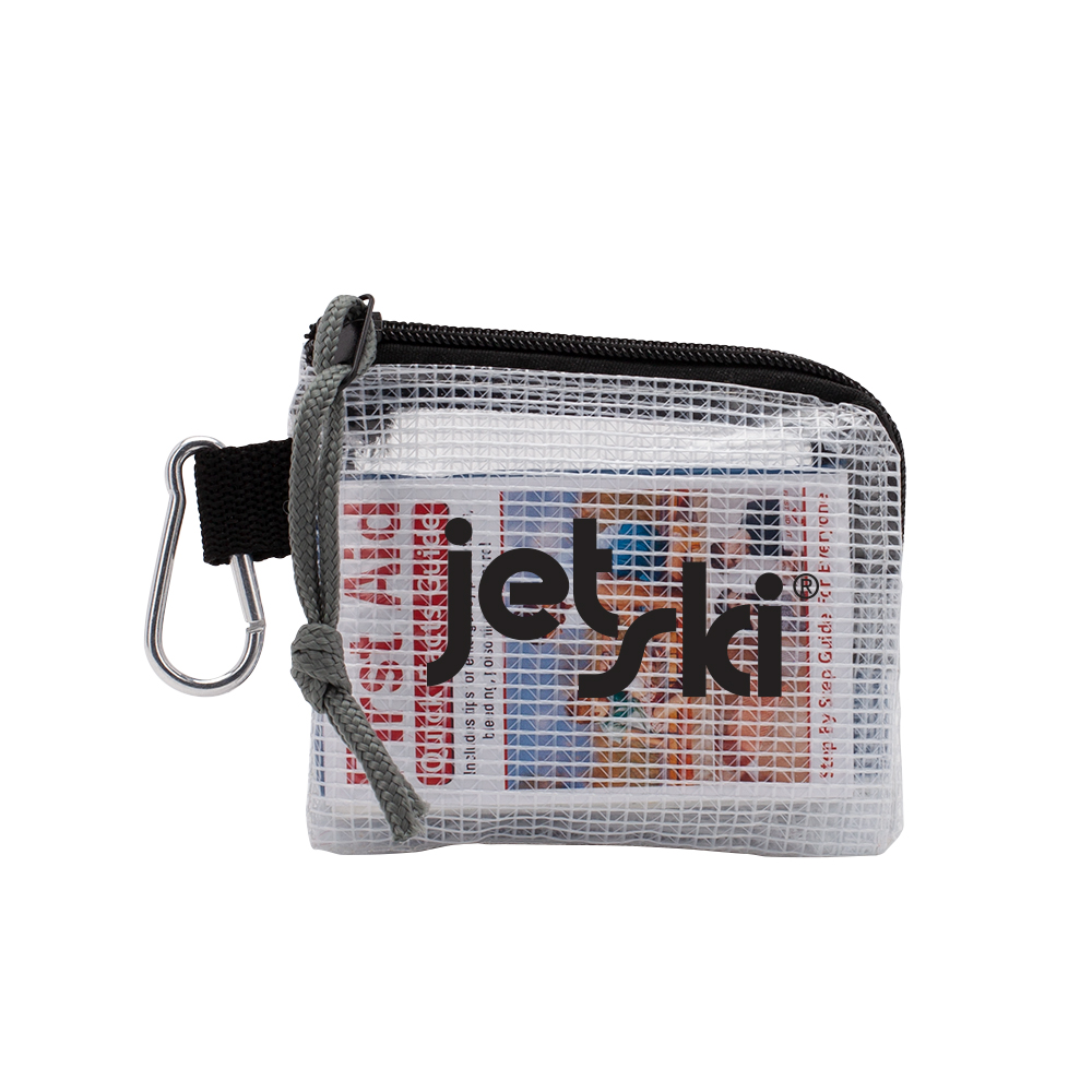 Outdoor Safety & First Aid Kit in a Zippered Clear Nylon Bag 1