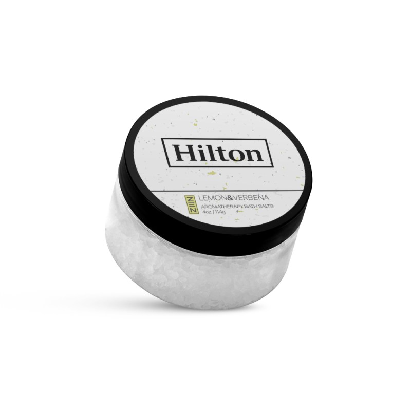 4 oz. Lemon Verbena Bath Salts in Clear Jar with Black Lid 1 4 oz. Lemon Verbena Bath Salts in Clear Jar with Black Lid 1