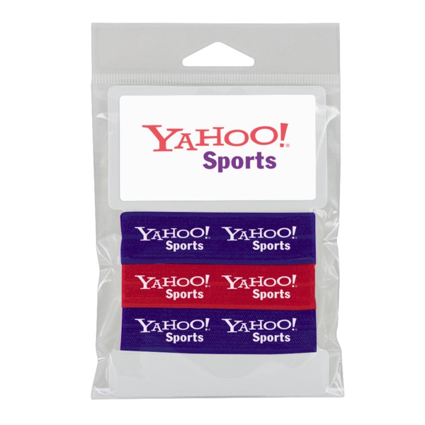3 Piece 3/4" Fold Over Hair Tie (1 Color Imprint) and Card Holder (Full-Color) 1