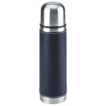 Leatherette Vacuum Bottle - 16 Oz. - Navy Blue Blank Leatherette Vacuum Bottle - 16 Oz. - Navy Blue Blank