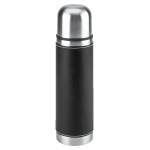 Leatherette Vacuum Bottle - 16 Oz. - Black Blank Leatherette Vacuum Bottle - 16 Oz. - Black Blank