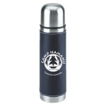 Leatherette Vacuum Bottle - 16 Oz. - Navy Blue Screen Print Leatherette Vacuum Bottle - 16 Oz. - Navy Blue Screen Print