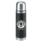 Leatherette Vacuum Bottle - 16 Oz. - Black Screen Print Leatherette Vacuum Bottle - 16 Oz. - Black Screen Print