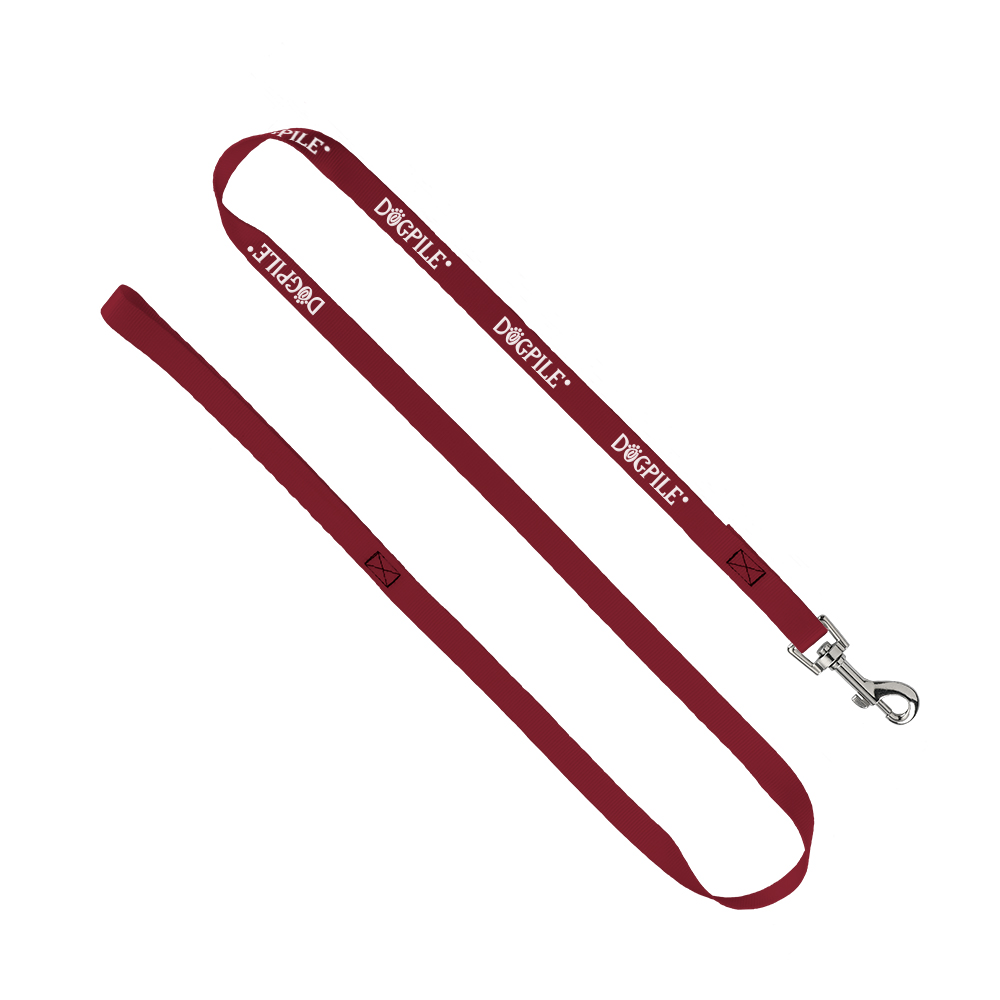 3/4" Smooth Nylon Pet Leash with Bright Metal Snap Hook 1