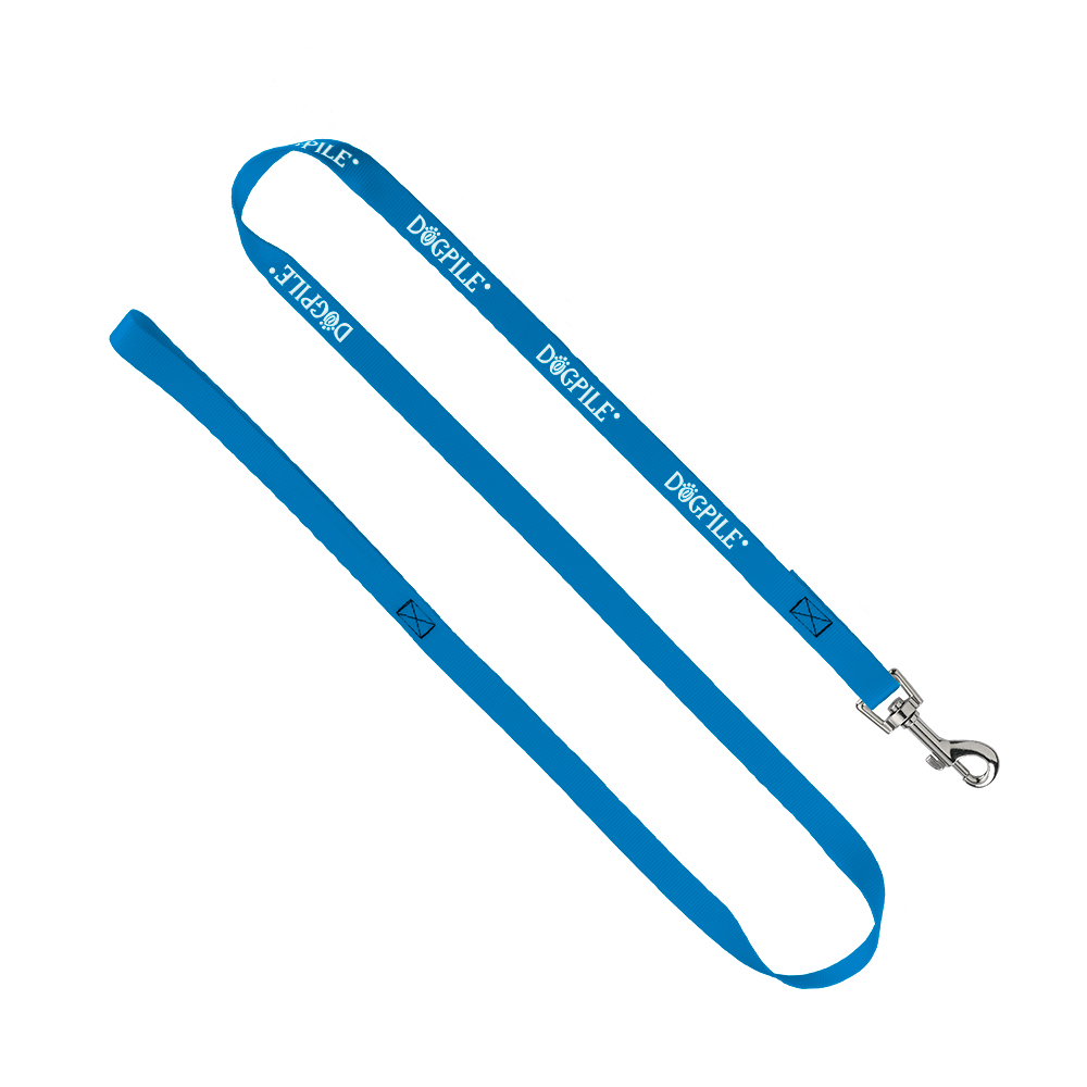 3/4" Smooth Nylon Pet Leash with Bright Metal Snap Hook 1
