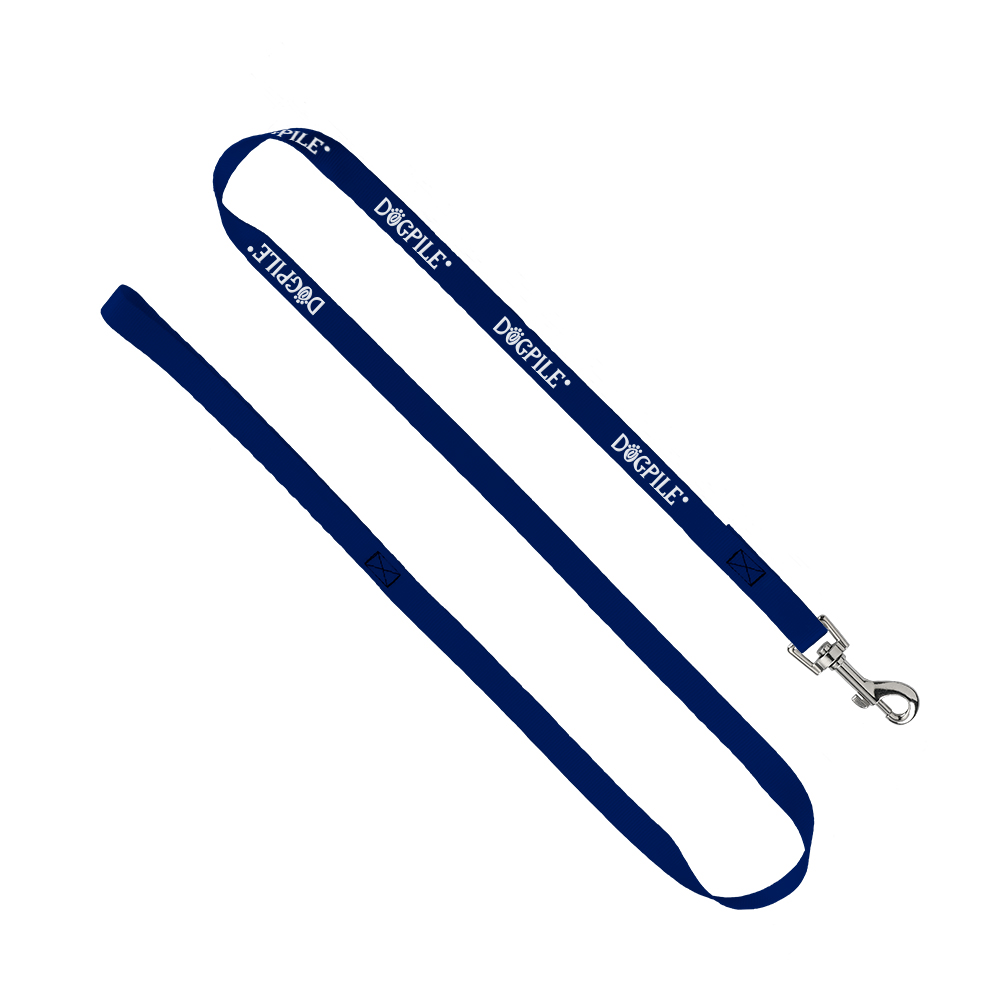 3/4" Smooth Nylon Pet Leash with Bright Metal Snap Hook 1