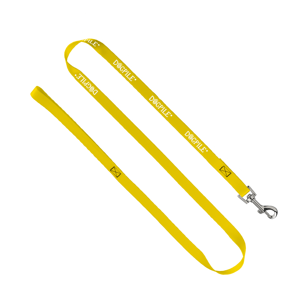 3/4" Smooth Nylon Pet Leash with Bright Metal Snap Hook 1