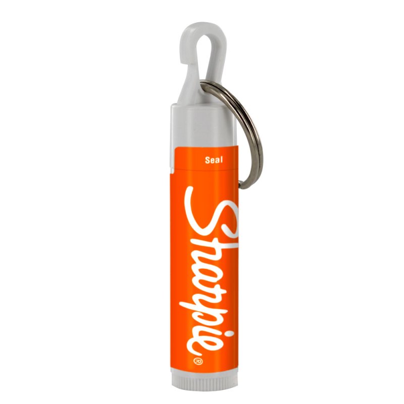 SPF 15 Lip Balm in White Tube with Hook Cap and Silver Metal Split-Ring 1 SPF 15 Lip Balm in White Tube with Hook Cap and Silver Metal Split-Ring 1