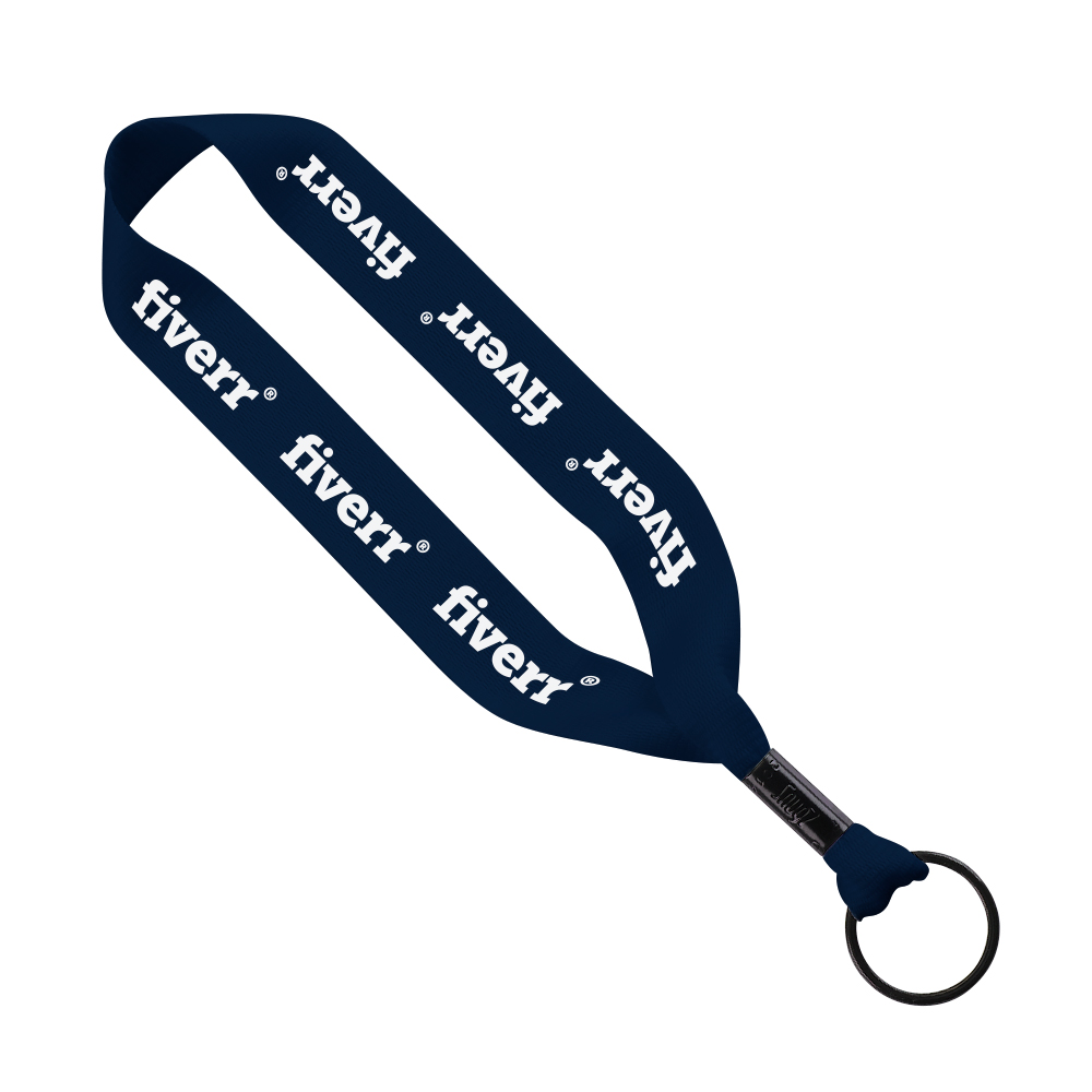 3/4" Polyester Key Chain with Crimp Split Ring 1