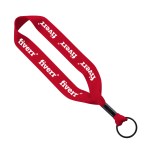 3/4" Polyester Key Chain with Crimp Split Ring - Royal Blank 3/4" Polyester Key Chain with Crimp Split Ring - Royal Blank
