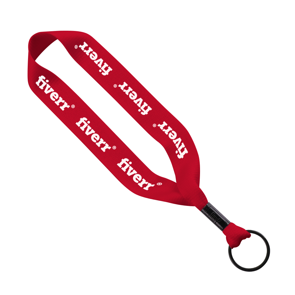 3/4" Polyester Key Chain with Crimp Split Ring 1