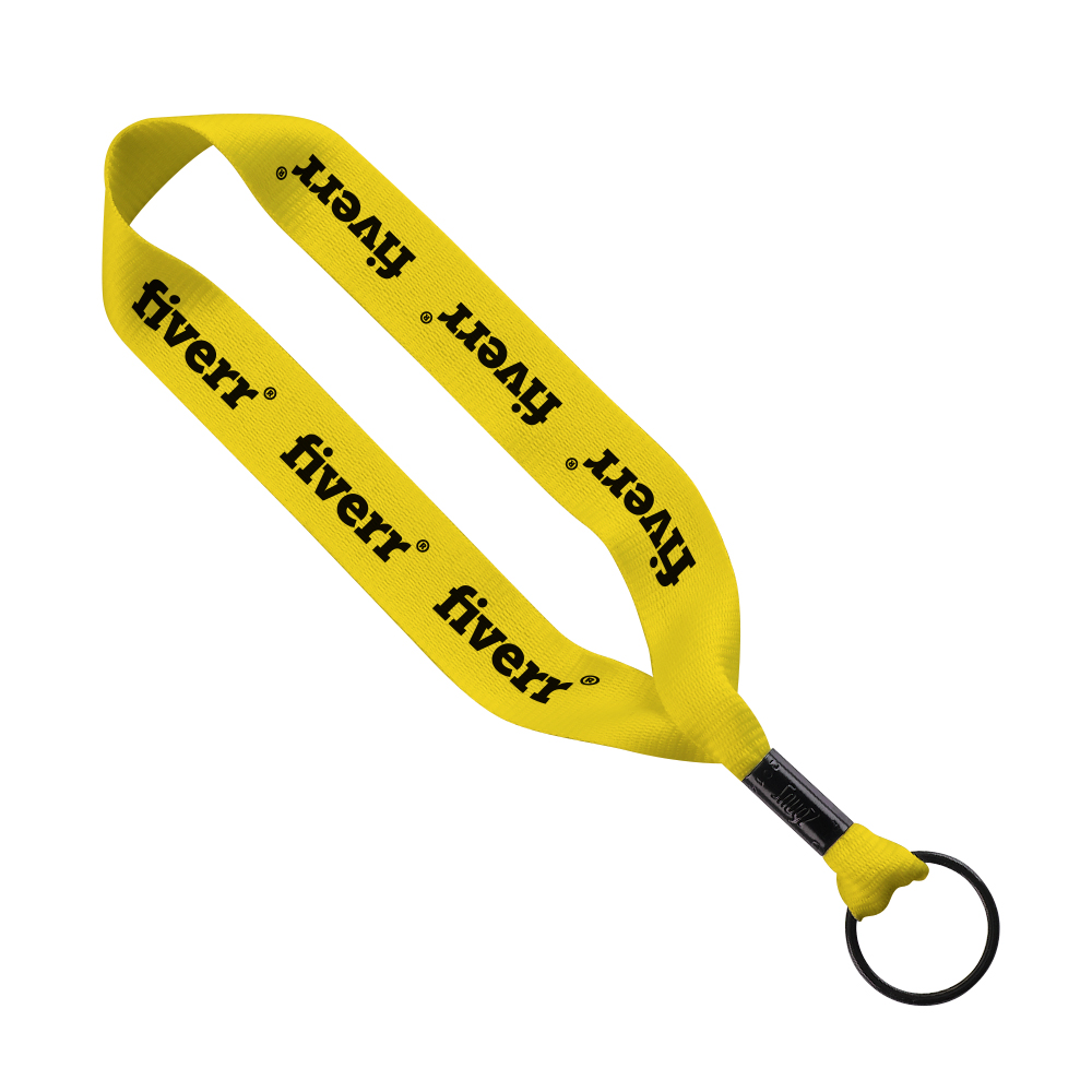3/4" Polyester Key Chain with Crimp Split Ring 1