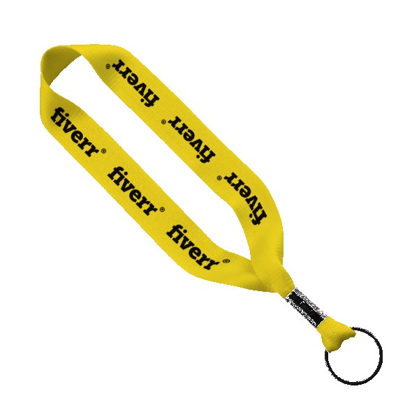 3/4" Polyester Key Chain with Crimp Split Ring 1