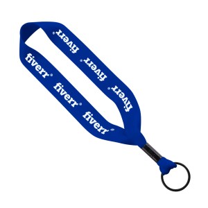 3/4" Polyester Key Chain with Crimp Split Ring 1 3/4" Polyester Key Chain with Crimp Split Ring 1
