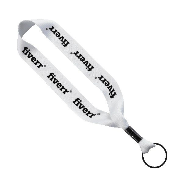3/4" Polyester Key Chain with Crimp Split Ring 1