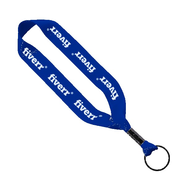 3/4" Polyester Key Chain with Crimp Split Ring 1