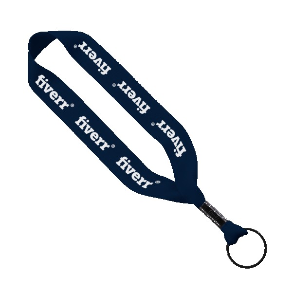 3/4" Polyester Key Chain with Crimp Split Ring 1