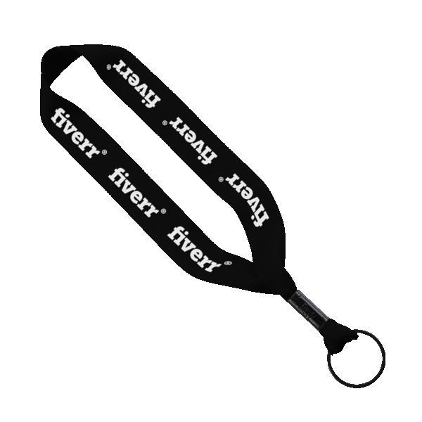 3/4" Polyester Key Chain with Crimp Split Ring 1