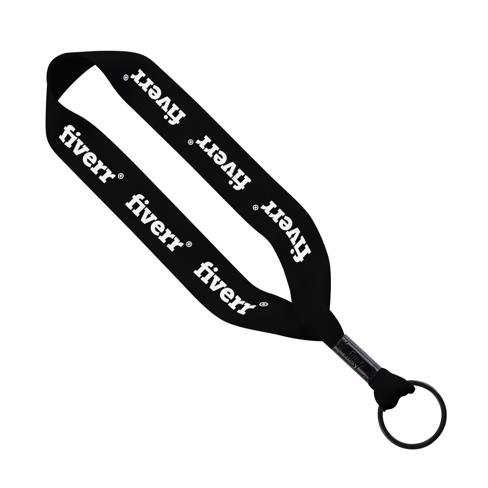 3/4" Polyester Key Chain with Crimp Split Ring 1