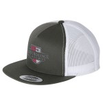 Yupoong 6006 5-Panel Flat Bill Trucker Cap - White Yupoong 6006 5-Panel Flat Bill Trucker Cap - White