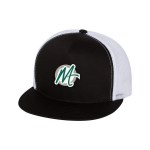 Yupoong 6006 5-Panel Flat Bill Trucker Cap - White Yupoong 6006 5-Panel Flat Bill Trucker Cap - White