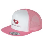 Yupoong 6006 5-Panel Flat Bill Trucker Cap - Pink Yupoong 6006 5-Panel Flat Bill Trucker Cap - Pink