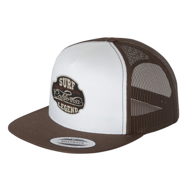 Yupoong 6006 5-Panel Flat Bill Trucker Cap 1
